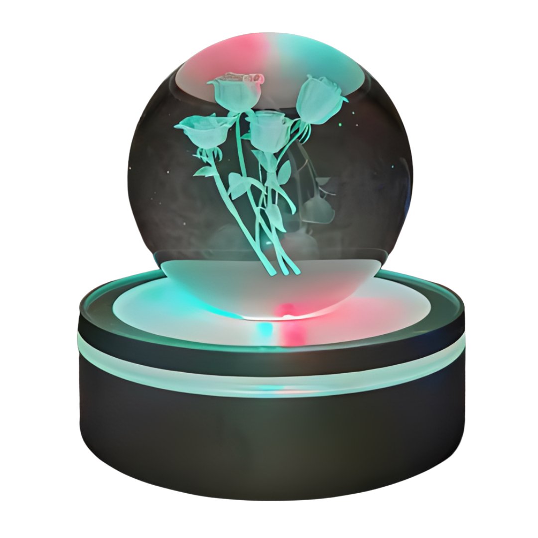 Bola de Cristal con Flores